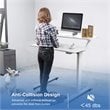 Costway Electric 2-Tier Mobile Standing Desk with Height Adjustable in White