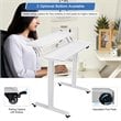 Costway Electric 2-Tier Mobile Standing Desk with Height Adjustable in White