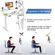 Costway Electric 2-Tier Mobile Standing Desk with Height Adjustable in White