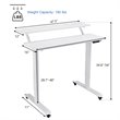 Costway Electric 2-Tier Mobile Standing Desk with Height Adjustable in White
