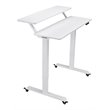 Costway Electric 2-Tier Mobile Standing Desk with Height Adjustable in White