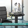 Costway Electric Adjustable Workstation Standing Desk with Control in Black