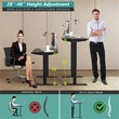 Costway Electric Adjustable Workstation Standing Desk with Control in Black