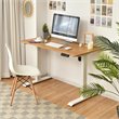 Costway Electric Adjustable Workstation Standing Desk with Control in Maple