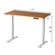 Costway Electric Adjustable Workstation Standing Desk with Control in Maple