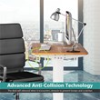 Costway Electric Adjustable Workstation Standing Desk with Control in Maple