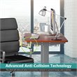 Costway Electric Adjustable Workstation Standing Desk with Control in Brown Teak
