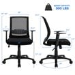 Costway Sponge Adjustable Mid Back Mesh Office Chair w/ Lumbar Support in Black