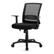 Costway Sponge Adjustable Mid Back Mesh Office Chair w/ Lumbar Support in Black