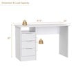 Costway 3-drawer Engineered Wood Computer Desk with Open Shelf in White