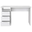 Costway 3-drawer Engineered Wood Computer Desk with Open Shelf in White