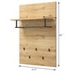 Costway Wall Mounted Clothes Rack Shelf Coat Hat Hanger in Artisan Oak