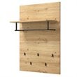 Costway Wall Mounted Clothes Rack Shelf Coat Hat Hanger in Artisan Oak
