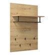Costway Wall Mounted Clothes Rack Shelf Coat Hat Hanger in Artisan Oak
