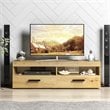 Costway TV Stand/Entertainment Center for TV's up to 60'' with 2 Drawers in Oak