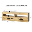 Costway TV Stand/Entertainment Center for TV's up to 60'' with 2 Drawers in Oak