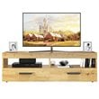 Costway TV Stand/Entertainment Center for TV's up to 60'' with 2 Drawers in Oak