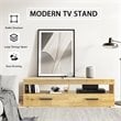 Costway TV Stand/Entertainment Center for TV's up to 60'' with 2 Drawers in Oak