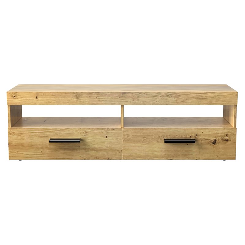 Costway TV Stand/Entertainment Center for TV's up to 60'' with 2 Drawers in Oak