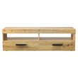 Costway TV Stand/Entertainment Center for TV's up to 60'' with 2 Drawers in Oak