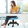 Costway Sponge and Plastic Adjustable Swivel Armless Office Chair in Blue