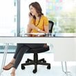 Costway Sponge and Plastic Adjustable Swivel Armless Office Chair in Black