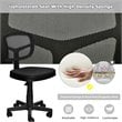 Costway Sponge and Plastic Adjustable Swivel Armless Office Chair in Black