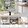 Costway Sponge and Plastic Adjustable Swivel Armless Office Chair in Gray