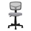 Costway Sponge and Plastic Adjustable Swivel Armless Office Chair in Gray