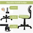 Costway Sponge and Plastic Adjustable Swivel Armless Office Chair in Green