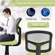 Costway Sponge and Plastic Adjustable Swivel Armless Office Chair in Green