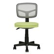 Costway Sponge and Plastic Adjustable Swivel Armless Office Chair in Green