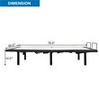 Costway Cotton Adjustable Queen Size Bed Base with Massage Modes in Black