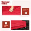 Costway 3-piece Patio Rattan/Wicker Sofas and Coffee Table in Red Cushion