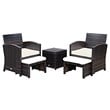 Costway 5-piece Rattan Patio Wicker Furniture Set with Cushion in White