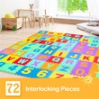 Costway Babyjoy 72-piece Kids Foam Interlocking Puzzle Play Mats in Multi-Color