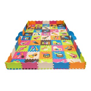 Costway 125-piece Baby Foam Interlocking Play Mat Set in Multi-Color