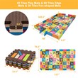 Costway 125-piece Baby Foam Interlocking Play Mat Set in Multi-Color