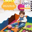 Costway 125-piece Baby Foam Interlocking Play Mat Set in Multi-Color
