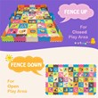 Costway 125-piece Baby Foam Interlocking Play Mat Set in Multi-Color