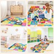 Costway 125-piece Baby Foam Interlocking Play Mat Set in Multi-Color