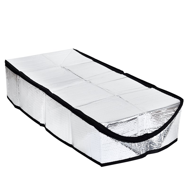 Costway Aluminum and Bubble Energy Save Attic Stairs Insulation Cover in Silver