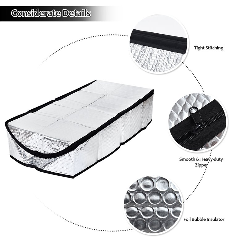 Costway Aluminum and Bubble Energy Save Attic Stairs Insulation Cover in Silver