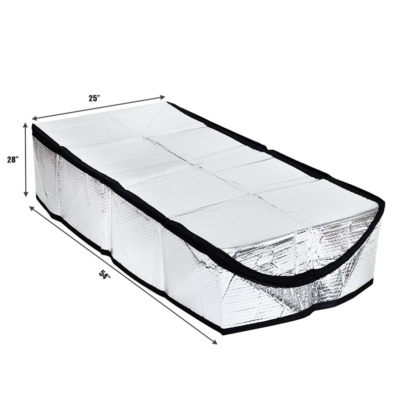 Costway Aluminum and Bubble Energy Save Attic Stairs Insulation Cover in Silver