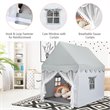 Costway Large Kids Play Tent/Playhouse Children/Castle Fairy Tent in Mat Gray