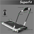 SuperFit 2.25HP 2-in-1 Folding Treadmill W/ Remote Control  White Plastic