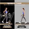 SuperFit 2.25HP 2-in-1 Folding Treadmill W/Remote Control  Golden Plastic