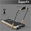 SuperFit 2.25HP 2-in-1 Folding Treadmill W/Remote Control  Golden Plastic