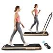SuperFit 2.25HP 2-in-1 Folding Treadmill W/Remote Control  Golden Plastic