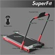 Superfit 2.25HP 2 in 1 Red Folding Under Desk Treadmill W/Remote Control Plastic